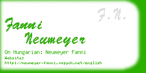 fanni neumeyer business card